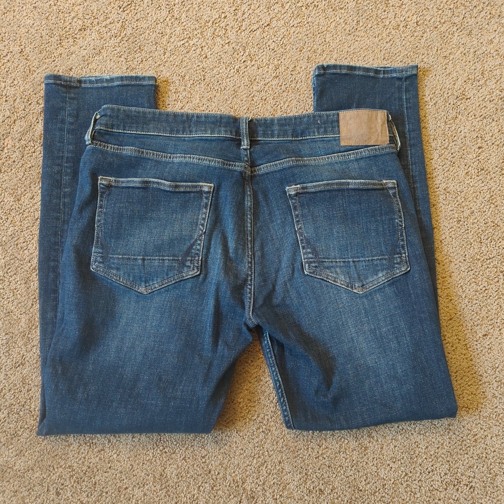AllSaints Jeans Mens 34 Blue Rex Slim Fit Stretch Denim 5 Pocket Mid Wash ME069W - Picture 9 of 13